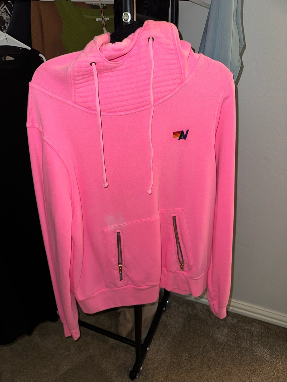 Aviator Nation Neon Pink Hoodie